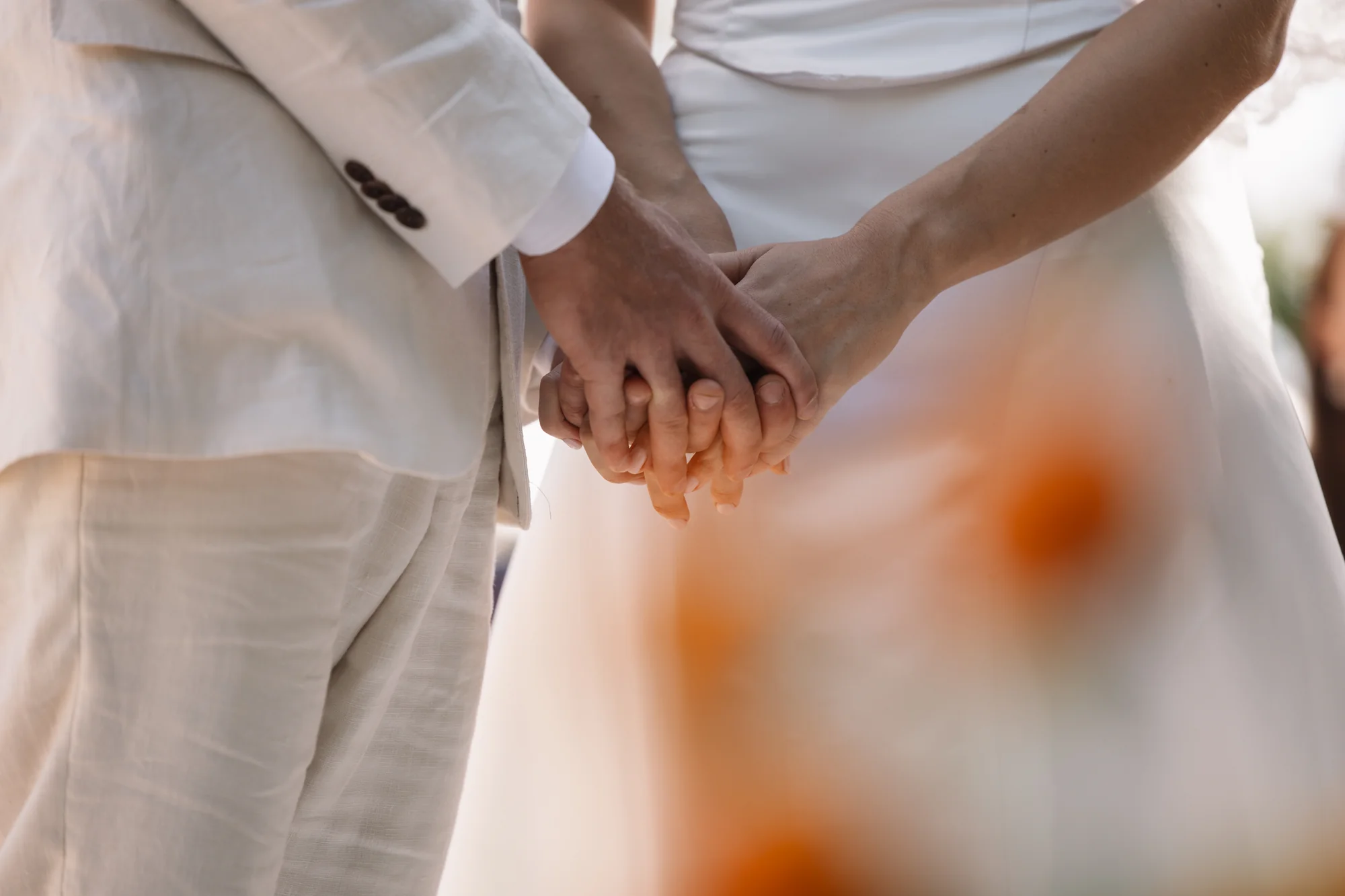Hands together, the rings
